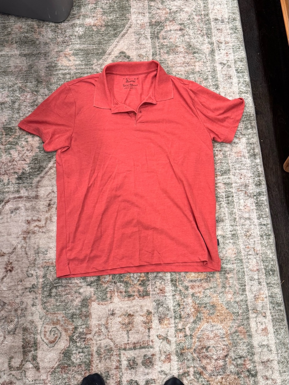 Lucky Brand Coral Polo Shirt